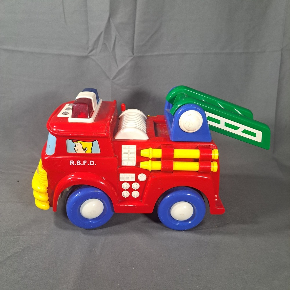 VTG RadioShack RSFD Fire Truck Toy Red 60-2765 Retro Kids Play Vehicle 90s